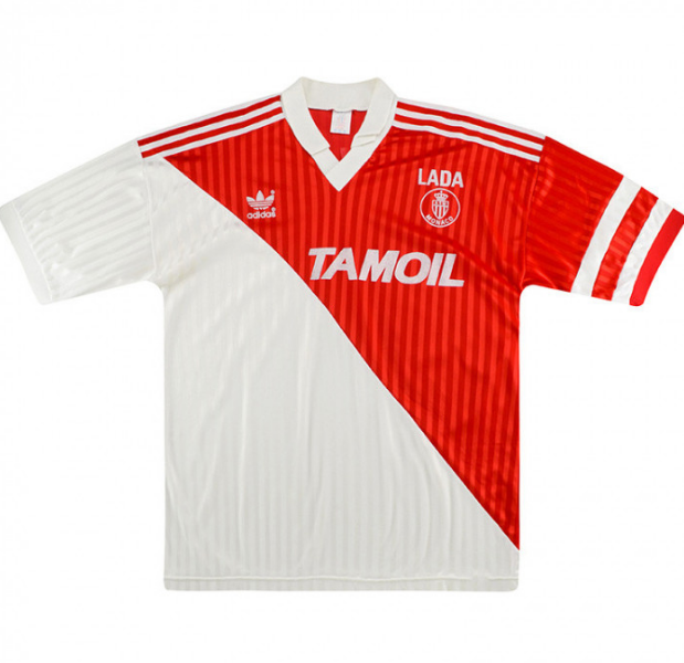 1991-92 Monaco Retro Home Kit Soccer Jersey